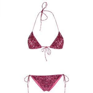 Oseree Sequin Pink Bikini